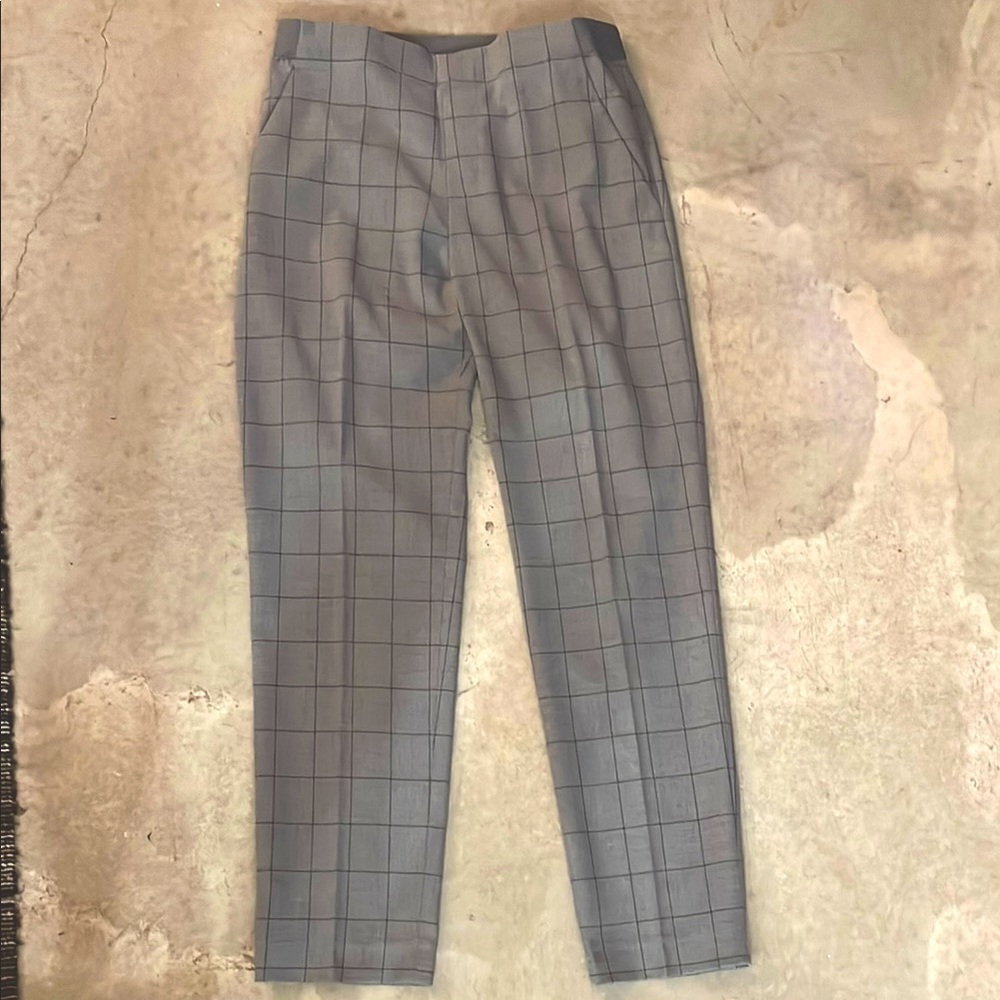 Uniqlo Easy Stretch Grey women’s windowpane dress pants